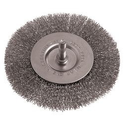 Wire Wheel Brush 100mm 6mm Shaft Stainless Steel